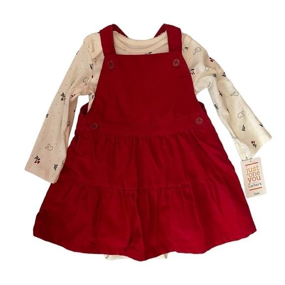 ❤️ Carter's Just One You Dress Set Size 12 Months - Picture 1 of 5